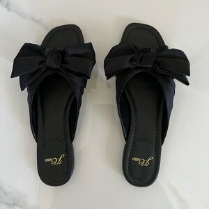 NWT JCrew Abbie bow sandals in satin